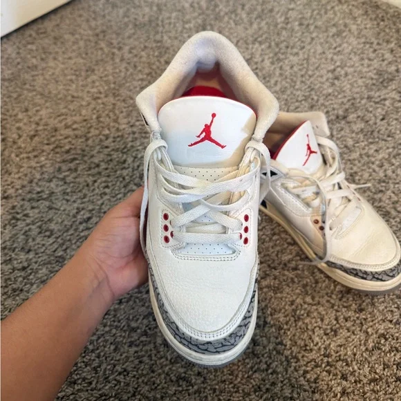 Air Jordan 3 Retro GS ‘White Cement Reimagined’ 7.5 W - Picture 4 of 8